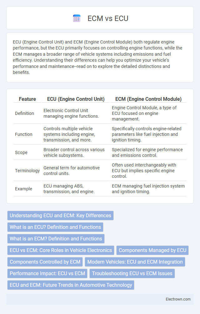 ECM vs ECU in Automotive Electronics - What is The Difference?