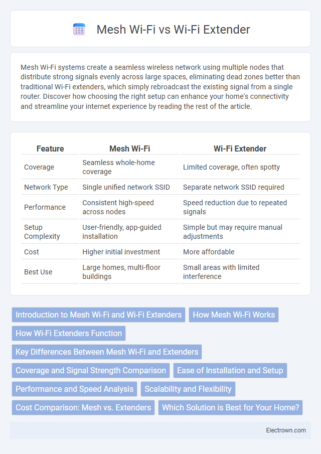 Mesh Wi-Fi vs Wi-Fi Extender in Consumer Electronics - What is The Difference?