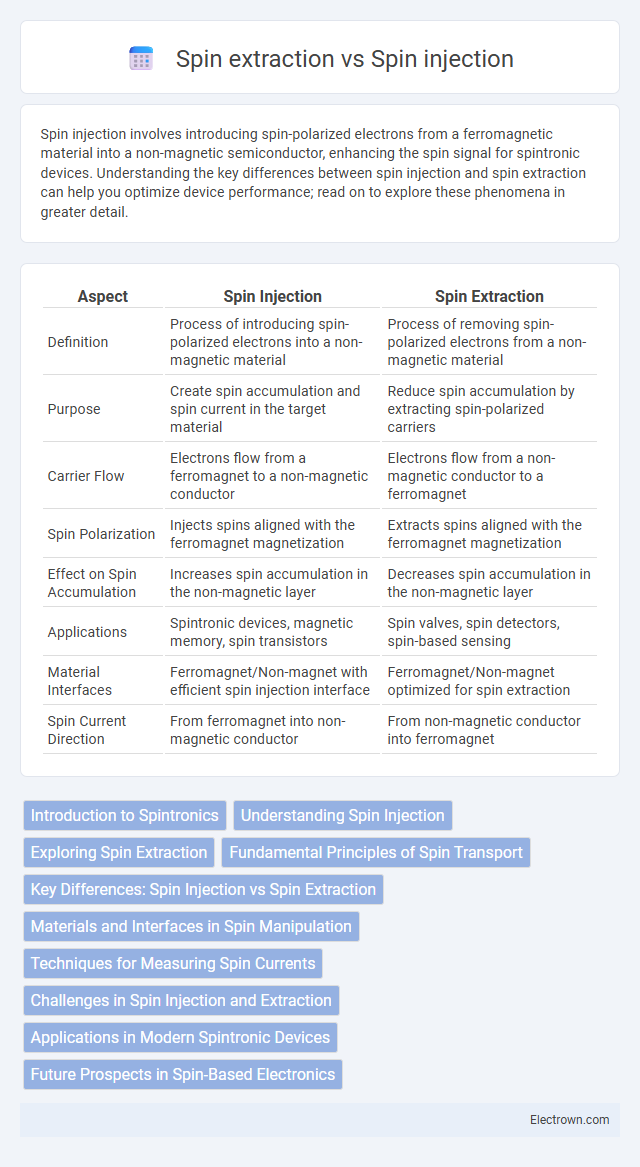 Spin extraction vs Spin injection in Nanoelectronics - What is The Difference?