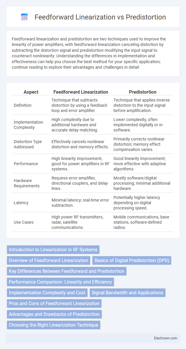 Feedforward Linearization vs Predistortion in Radio-Frequency (RF) Electronics - What is The Difference?