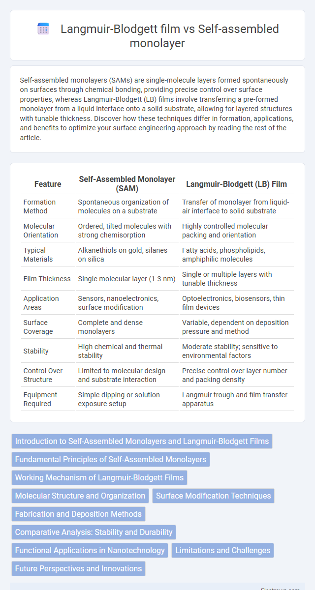 Langmuir-Blodgett film vs Self-assembled monolayer in Nanoelectronics - What is The Difference?