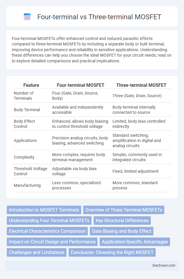 Four-terminal vs Three-terminal MOSFET in Solid-State Electronics - What is The Difference?