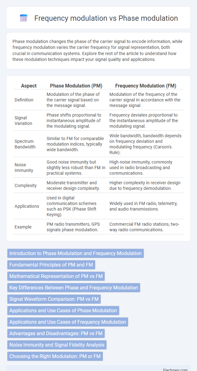 Frequency modulation vs Phase modulation in Communication Electronics - What is The Difference?