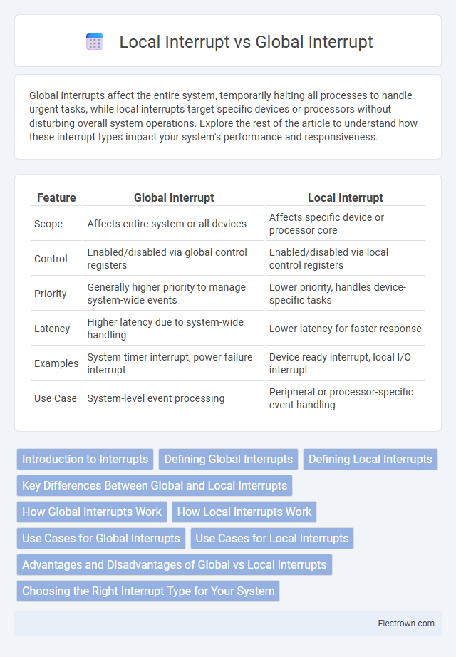 Local Interrupt vs Global Interrupt in Embedded Systems - What is The Difference?