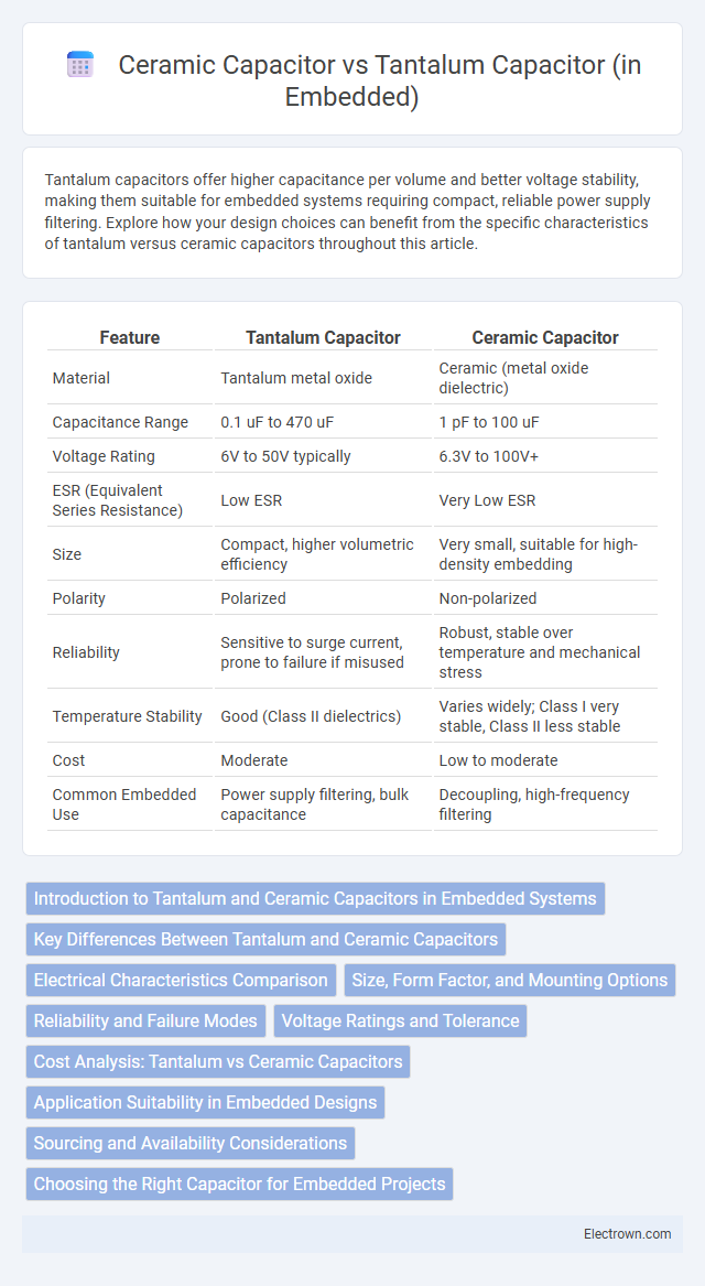 Ceramic Capacitor vs Tantalum Capacitor (in Embedded) in Embedded Systems - What is The Difference?