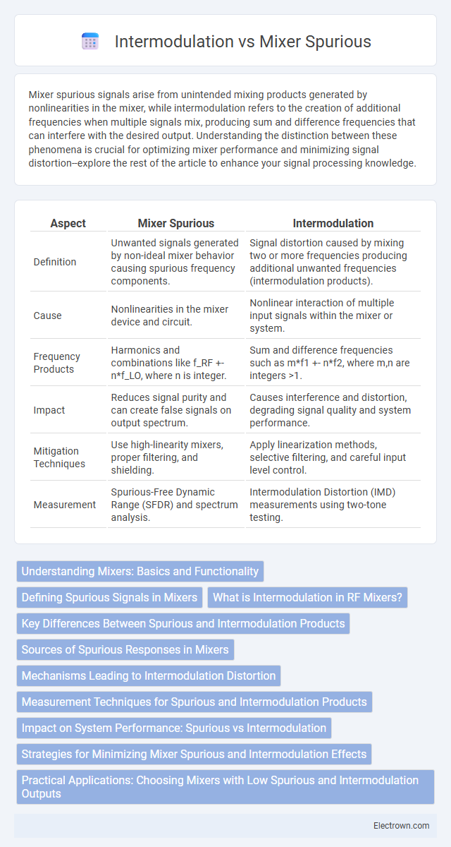 Intermodulation vs Mixer Spurious in Radio-Frequency (RF) Electronics - What is The Difference?
