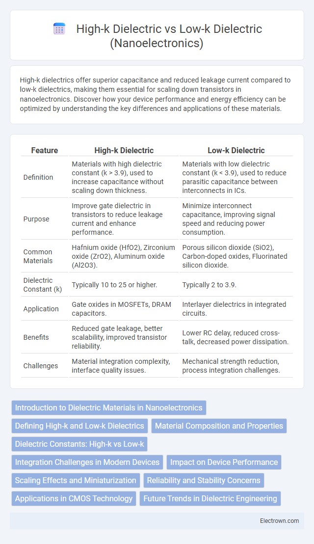 High-k Dielectric vs Low-k Dielectric (Nanoelectronics) in Nanoelectronics - What is The Difference?