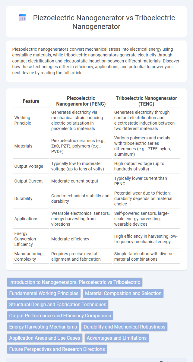 Piezoelectric Nanogenerator vs Triboelectric Nanogenerator in Nanoelectronics - What is The Difference?