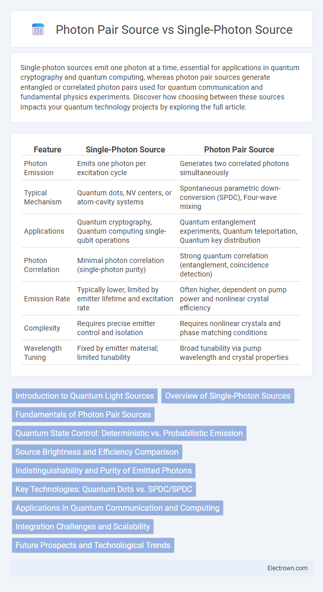 Photon Pair Source vs Single-Photon Source in Quantum Electronics - What is The Difference?