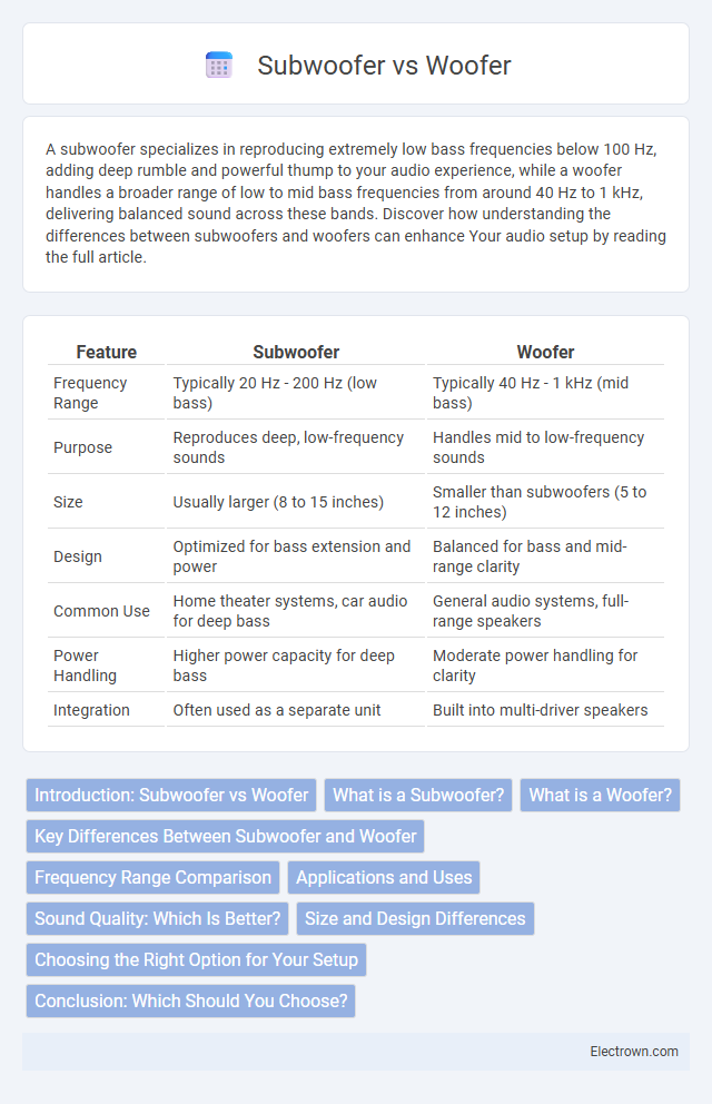 Subwoofer vs Woofer in Audio Electronics - What is The Difference?