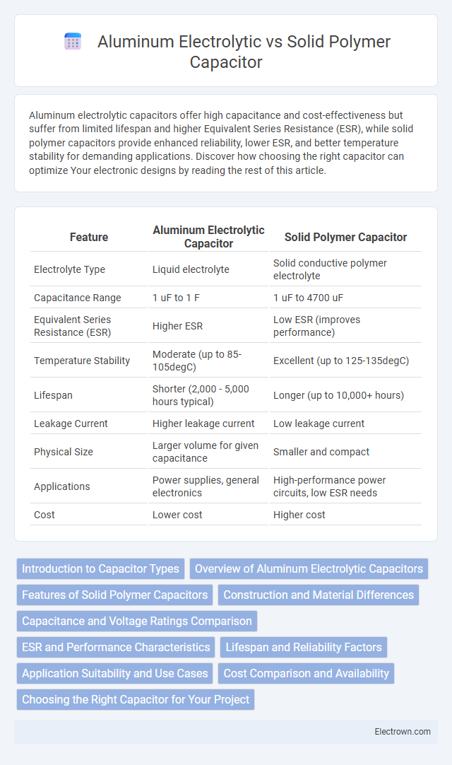 Aluminum Electrolytic vs Solid Polymer Capacitor in Electronic Materials - What is The Difference?