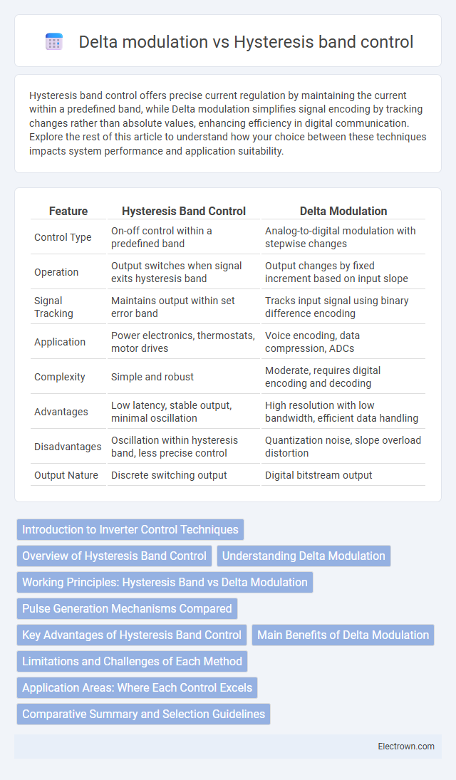 Delta modulation vs Hysteresis band control in Power Electronics - What is The Difference?