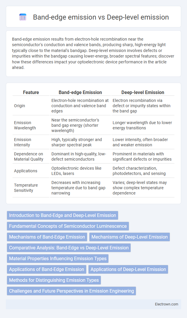 Band-edge emission vs Deep-level emission in Optoelectronics - What is The Difference?