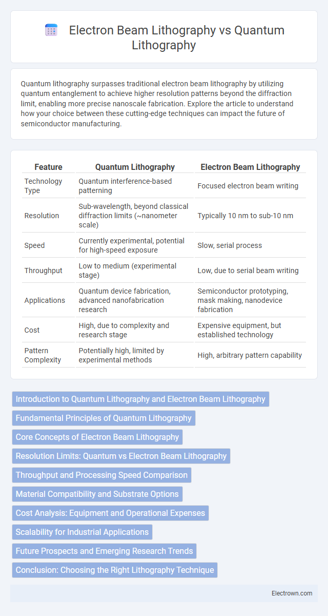 Electron Beam Lithography vs Quantum Lithography in Quantum Electronics - What is The Difference?