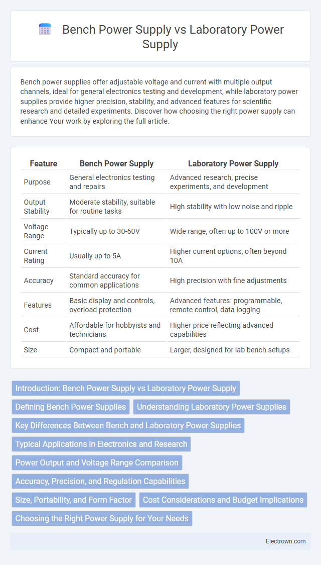 Bench Power Supply vs Laboratory Power Supply in Instrumentation Electronics - What is The Difference?
