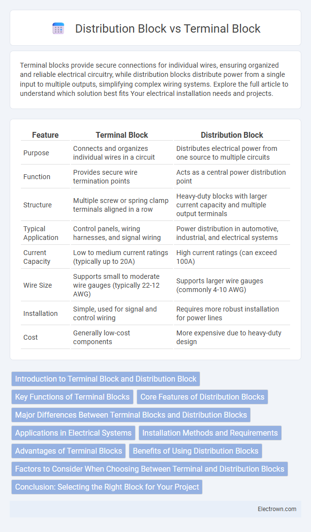 Distribution Block vs Terminal Block in Industrial Electronics - What is The Difference?