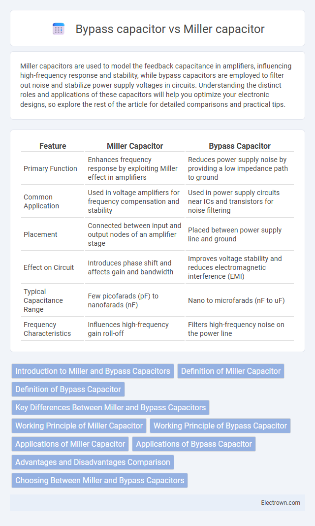 Bypass capacitor vs Miller capacitor in Circuit Design - What is The Difference?