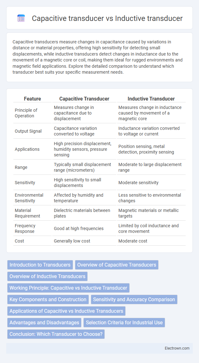 Capacitive transducer vs Inductive transducer in Instrumentation Electronics - What is The Difference?