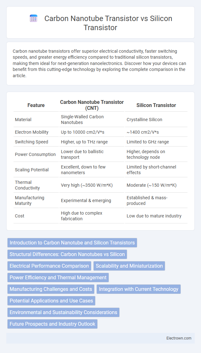 Carbon Nanotube Transistor vs Silicon Transistor in Nanoelectronics - What is The Difference?
