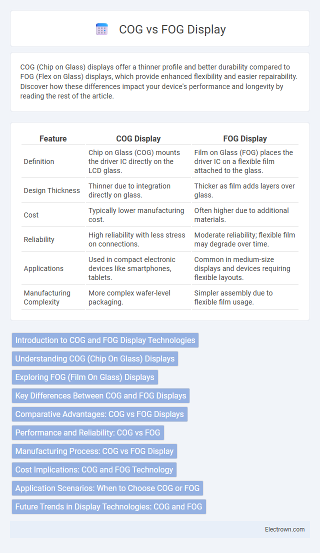 COG vs FOG Display in Electronic Materials - What is The Difference?