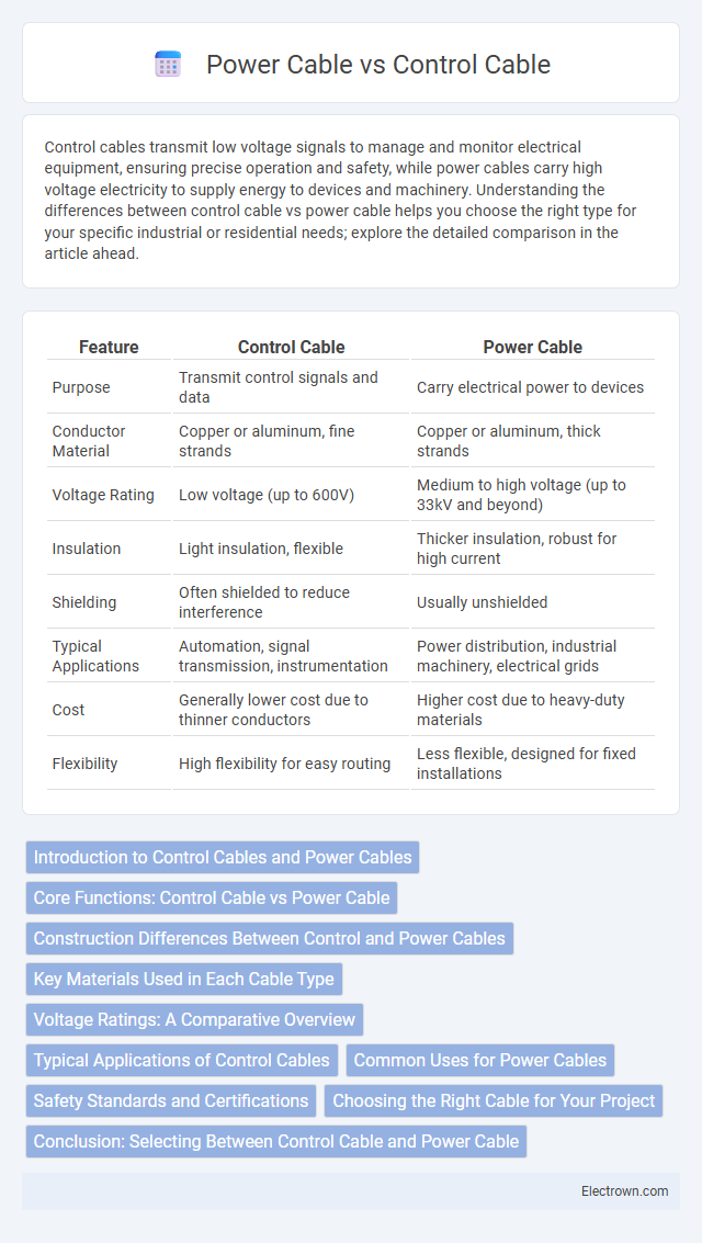 Power Cable vs Control Cable in Industrial Electronics - What is The Difference?