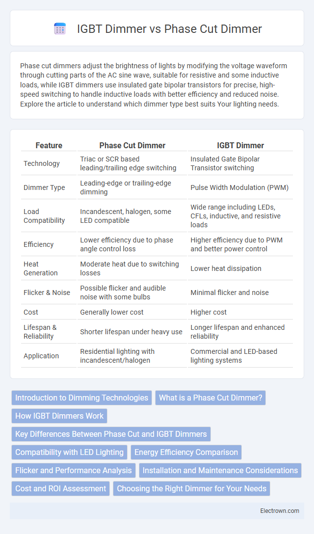 IGBT Dimmer vs Phase Cut Dimmer in Power Electronics - What is The Difference?