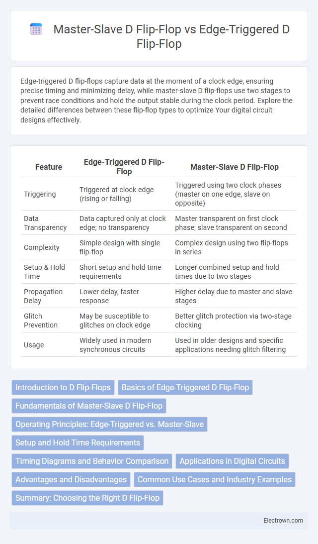 Master-Slave D Flip-Flop vs Edge-Triggered D Flip-Flop in Digital Electronics - What is The Difference?