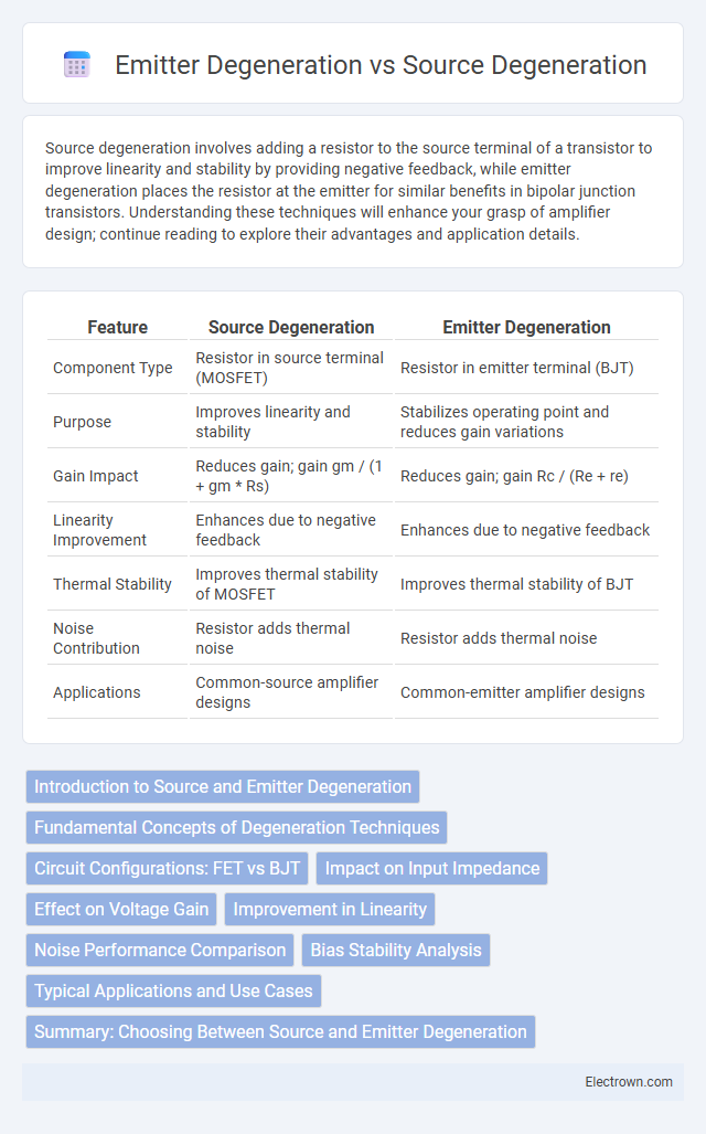 Emitter Degeneration vs Source Degeneration in Analog Electronics - What is The Difference?