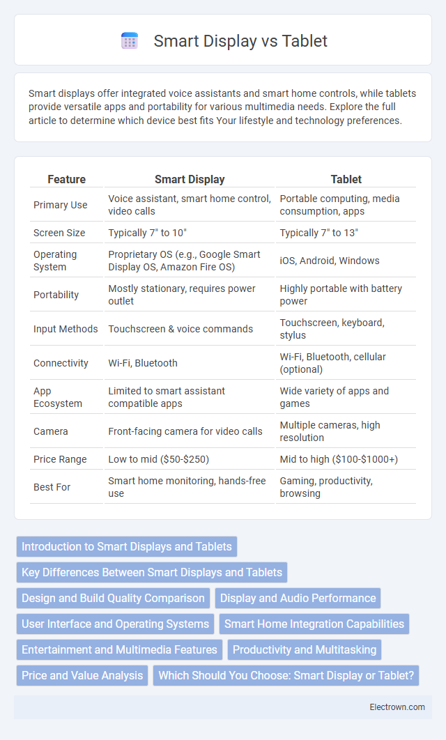 Smart Display vs Tablet in Consumer Electronics - What is The Difference?
