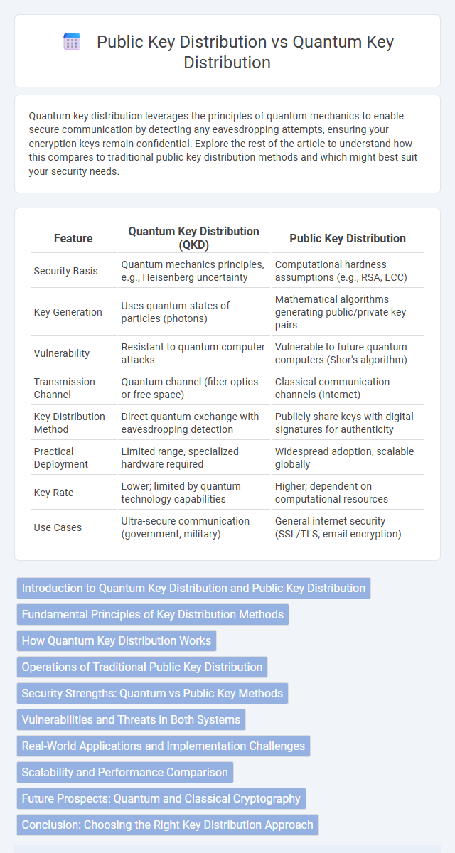 Public Key Distribution vs Quantum Key Distribution in Quantum Electronics - What is The Difference?