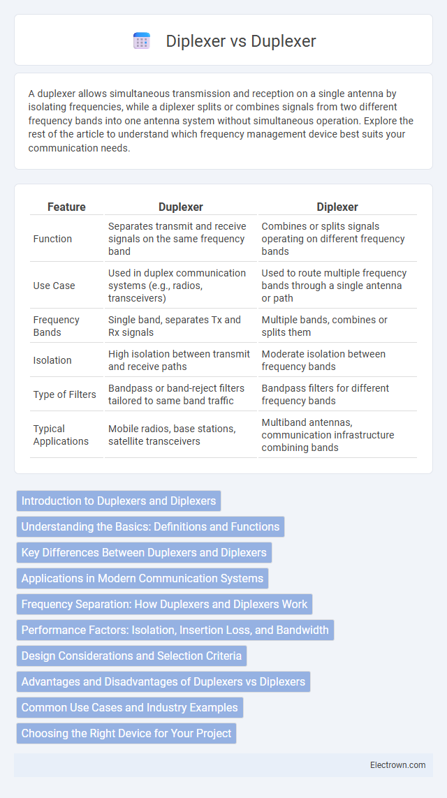 Diplexer vs Duplexer in Radio-Frequency (RF) Electronics - What is The Difference?