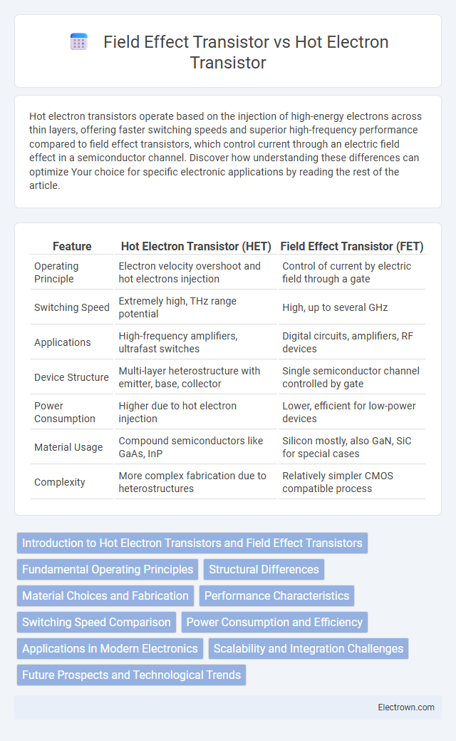 Field Effect Transistor vs Hot Electron Transistor in Quantum Electronics - What is The Difference?