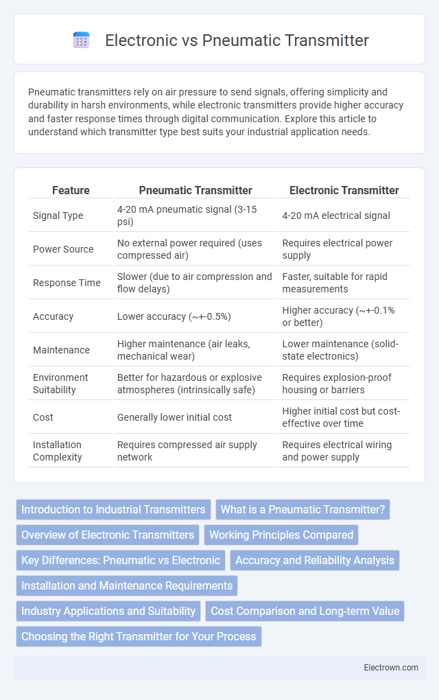 Electronic vs Pneumatic Transmitter in Instrumentation Electronics - What is The Difference?