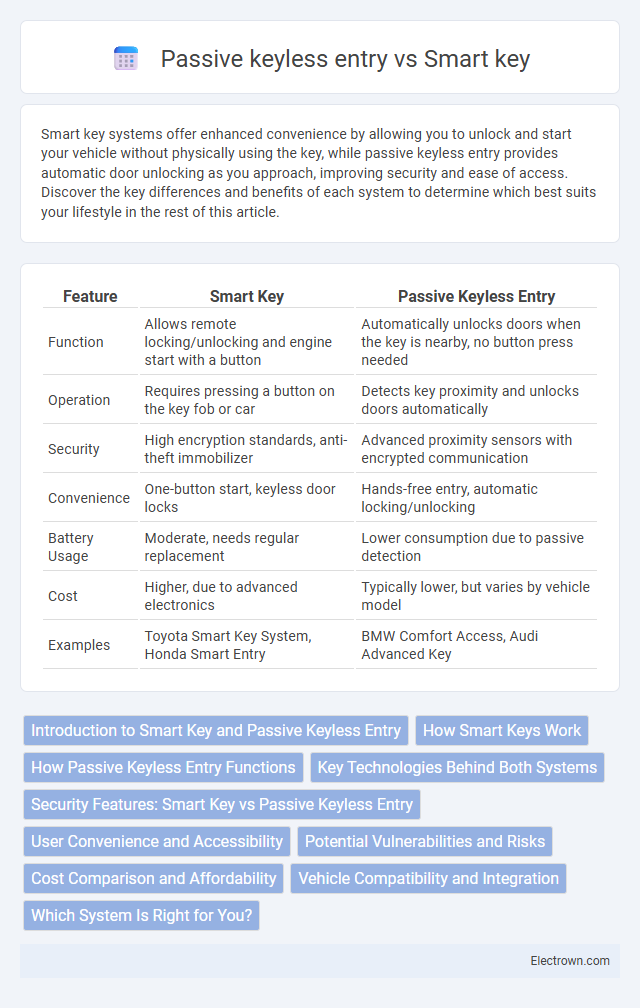 Passive keyless entry vs Smart key in Automotive Electronics - What is The Difference?