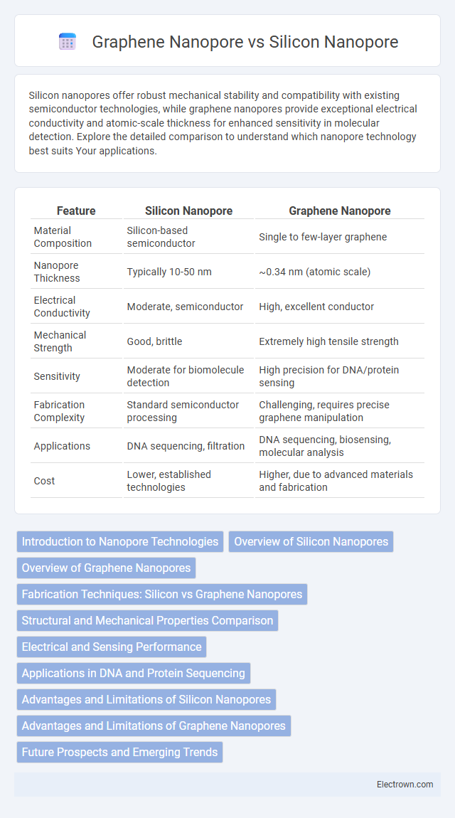 Graphene Nanopore vs Silicon Nanopore in Nanoelectronics - What is The Difference?
