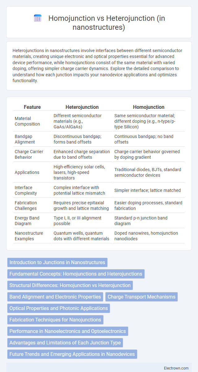 Homojunction vs Heterojunction (in nanostructures) in Nanoelectronics - What is The Difference?