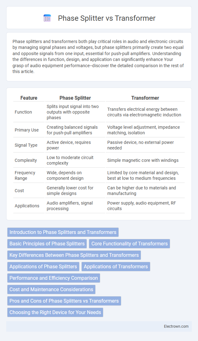 Phase Splitter vs Transformer in Communication Electronics - What is The Difference?