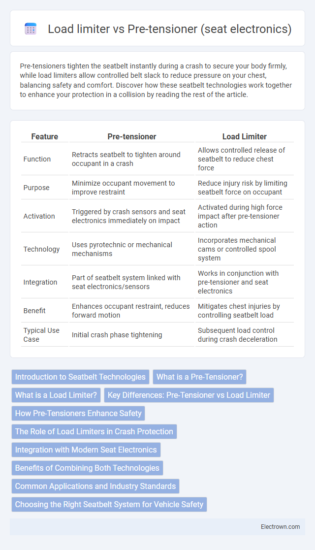 Load limiter vs Pre-tensioner (seat electronics) in Automotive Electronics - What is The Difference?